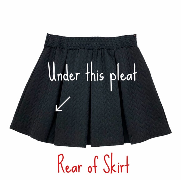 Wide Pleat Box Pleat Black Mini Skirt by EyeShadow - Picture 10 of 16
